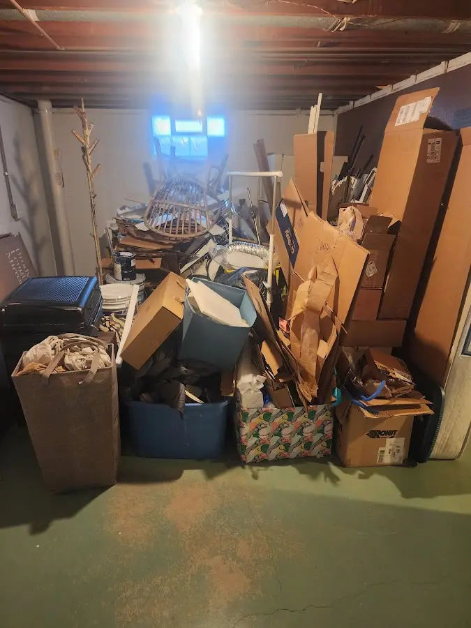 Roll-off dumpster container at job site for Construction Dumpster Rental in Busti